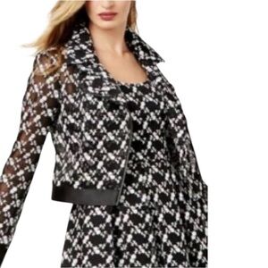 Sachin & Babi Mesh Embroidered Floral Moto Jacket